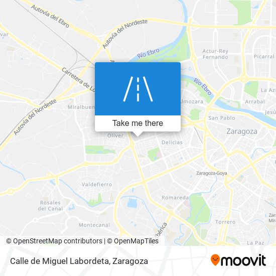 mapa Calle de Miguel Labordeta