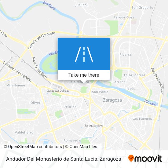Andador Del Monasterio de Santa Lucía map