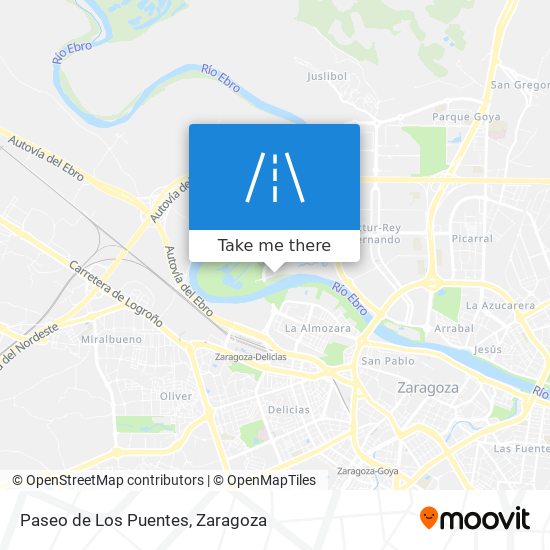 Paseo de Los Puentes map