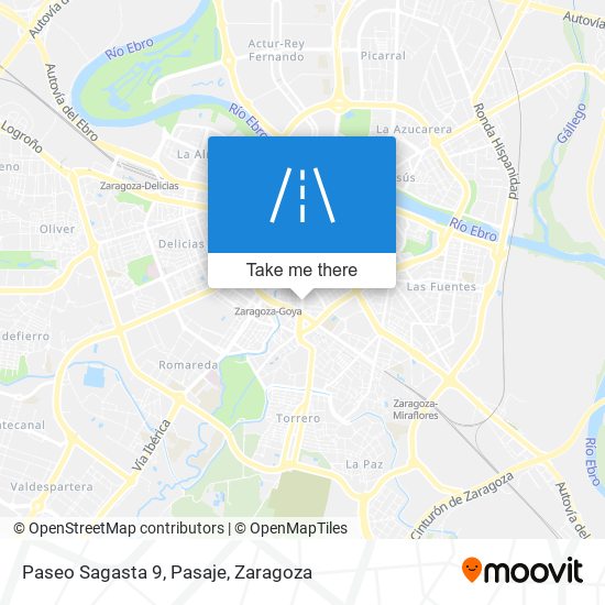 mapa Paseo Sagasta 9, Pasaje