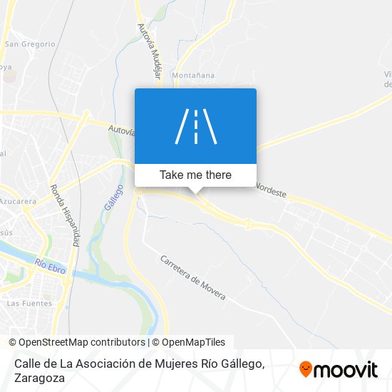 mapa Calle de La Asociación de Mujeres Río Gállego