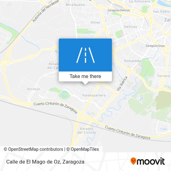 Calle de El Mago de Oz map