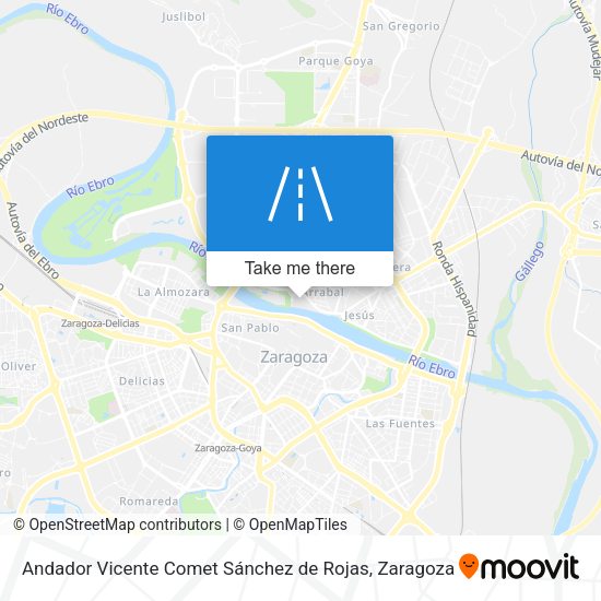 Andador Vicente Comet Sánchez de Rojas map