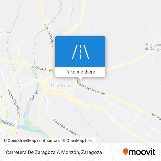 Carretera De Zaragoza A Monzón map