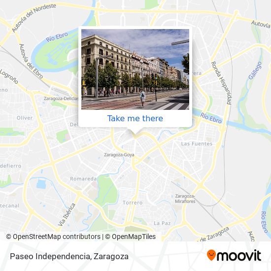 Paseo Independencia map