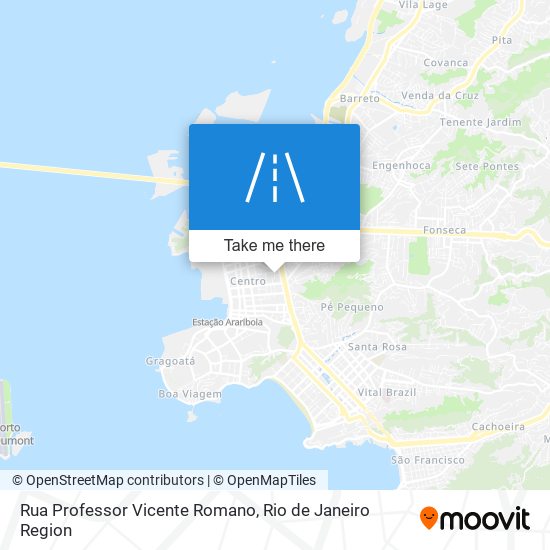 Mapa Rua Professor Vicente Romano