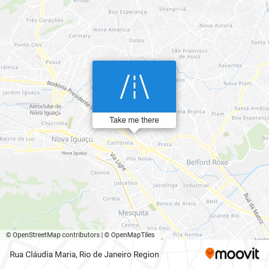 Mapa Rua Cláudia Maria