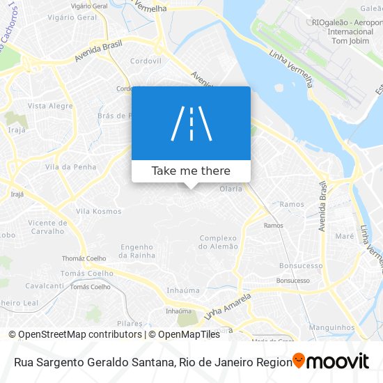 Mapa Rua Sargento Geraldo Santana