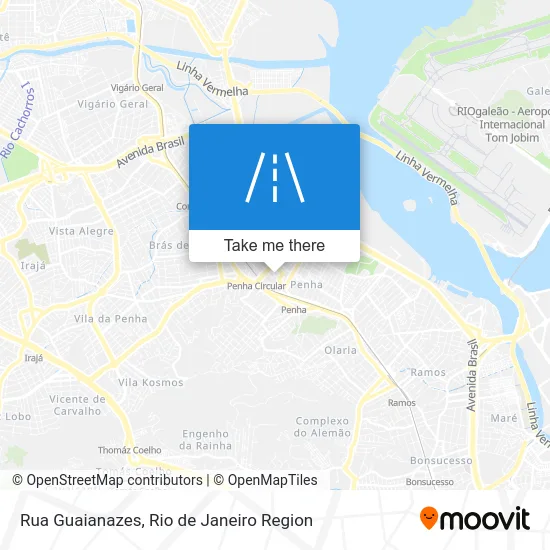 Rua Guaianazes map