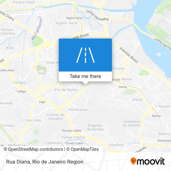 Rua Diana map