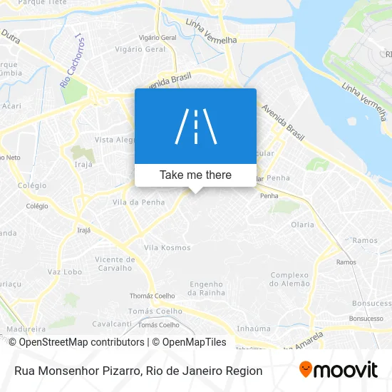 Rua Monsenhor Pizarro map