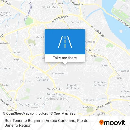 Rua Tenente Benjamin Araujo Coriolano map