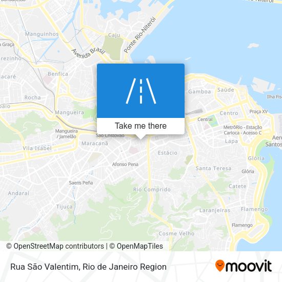 Rua São Valentim map