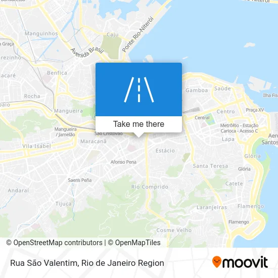 Rua São Valentim map