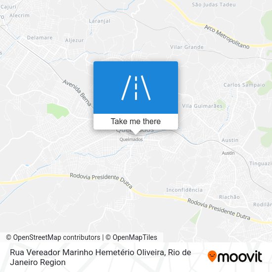 Rua Vereador Marinho Hemetério Oliveira map