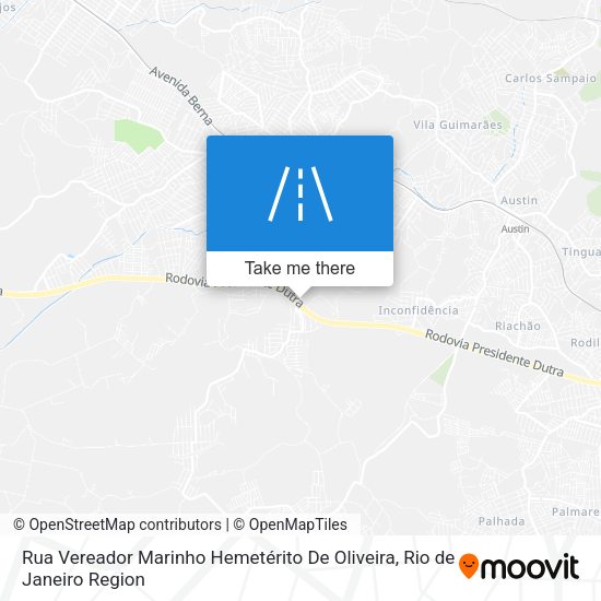 Rua Vereador Marinho Hemetérito De Oliveira map
