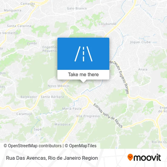 Rua Das Avencas map