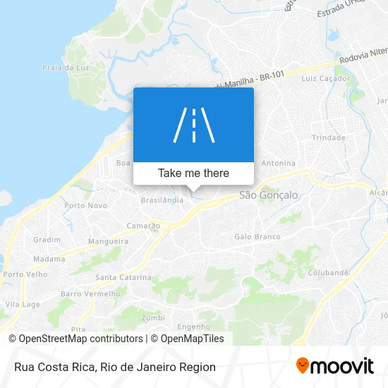 Rua Costa Rica map