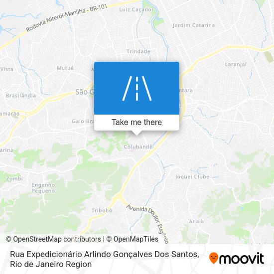 Rua Expedicionário Arlindo Gonçalves Dos Santos map