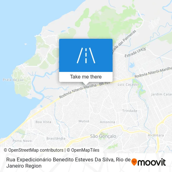 Rua Expedicionário Benedito Esteves Da Silva map