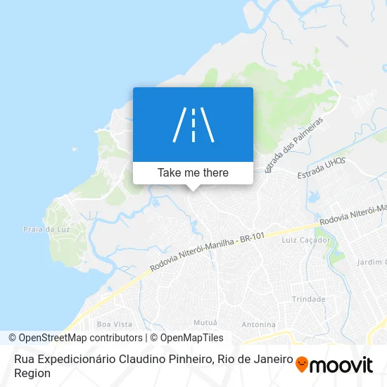 Rua Expedicionário Claudino Pinheiro map