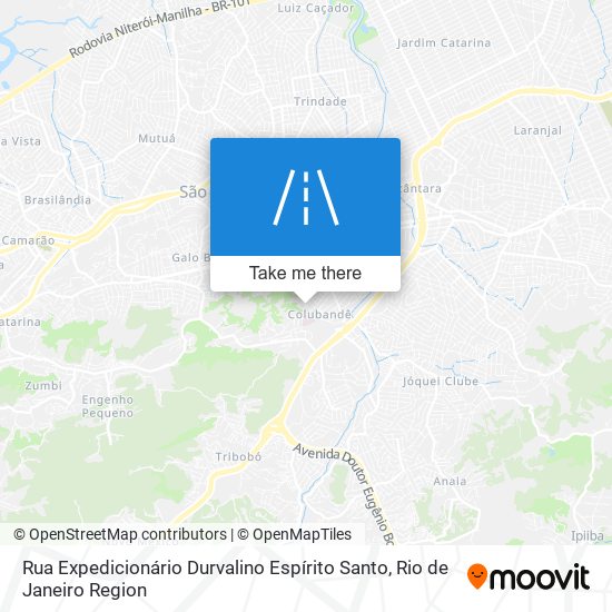 Mapa Rua Expedicionário Durvalino Espírito Santo