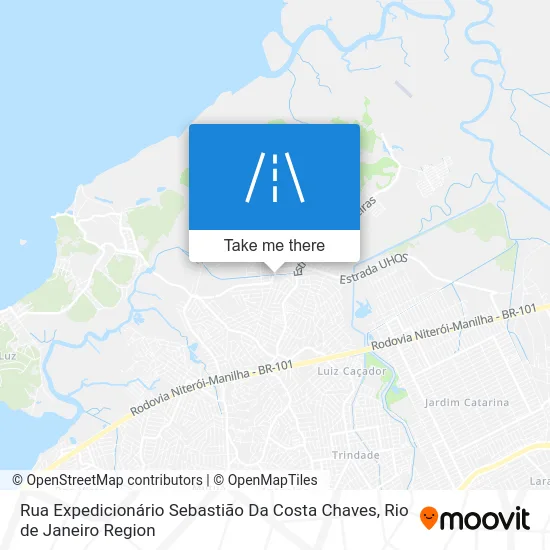 Rua Expedicionário Sebastião Da Costa Chaves map