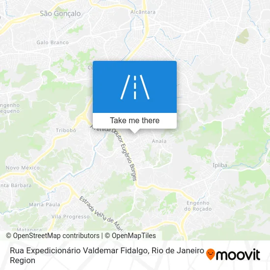 Rua Expedicionário Valdemar Fidalgo map