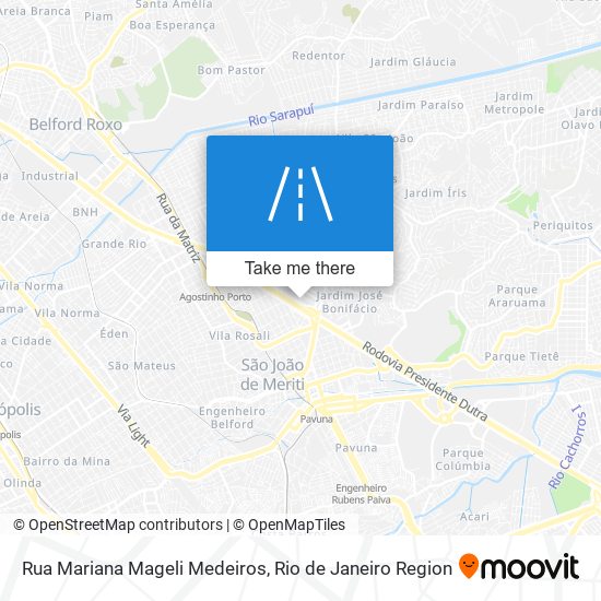 Mapa Rua Mariana Mageli Medeiros