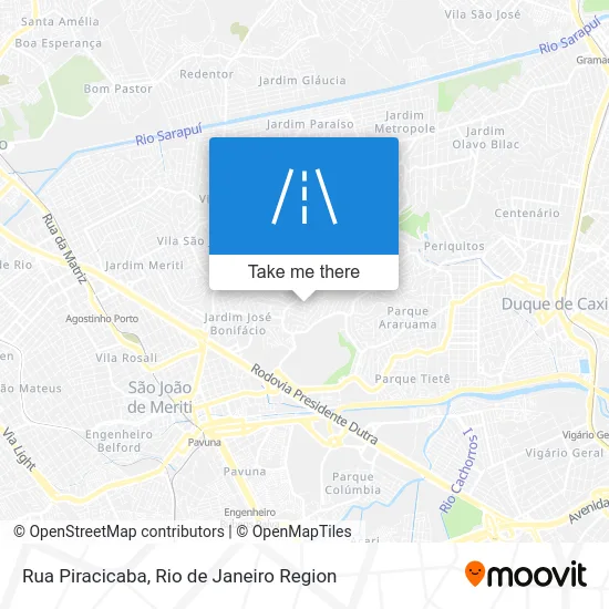 Rua Piracicaba map
