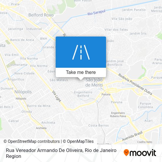 Rua Vereador Armando De Oliveira map