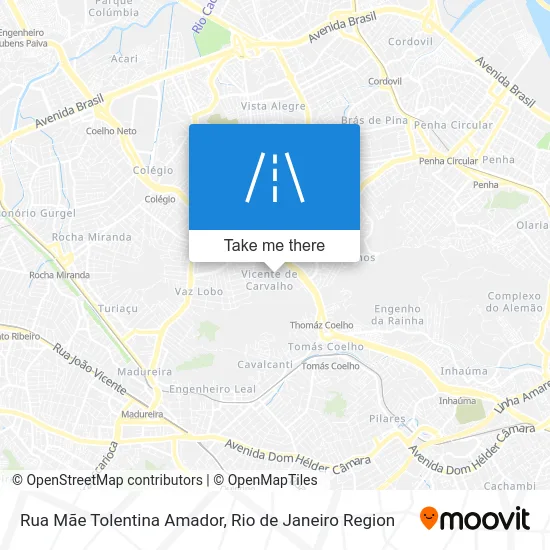 Rua Mãe Tolentina Amador map