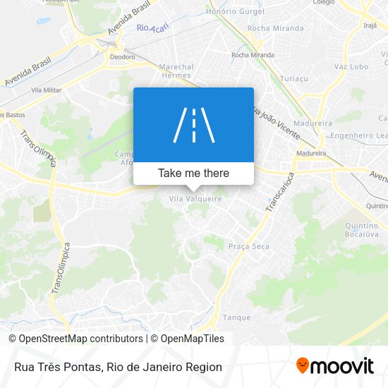 Rua Três Pontas map