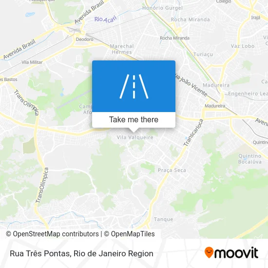 Rua Três Pontas map