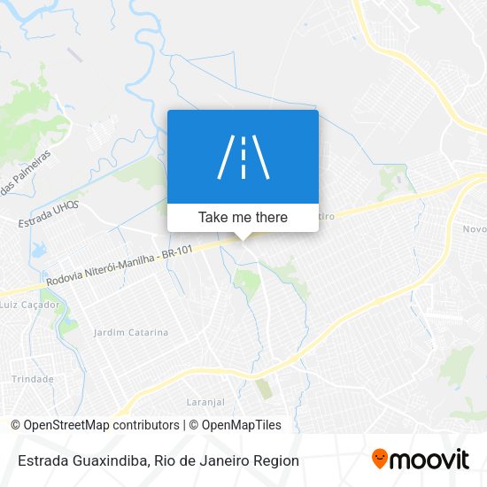 Estrada Guaxindiba map