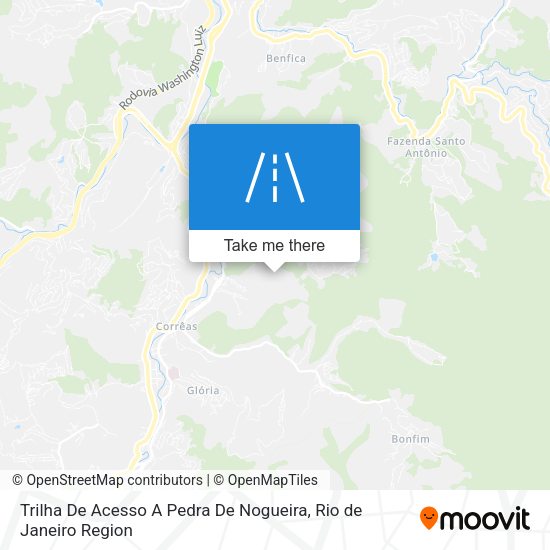 Trilha De Acesso A Pedra De Nogueira map