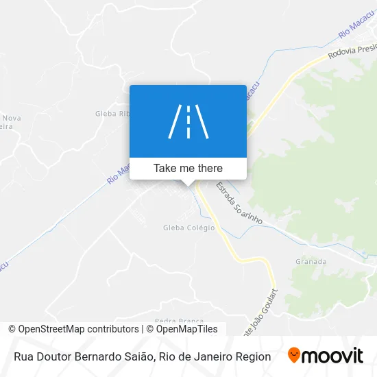 Rua Doutor Bernardo Saião map