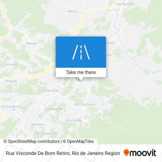 Rua Visconde De Bom Retiro map