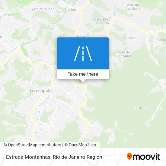 Estrada Montanhas map