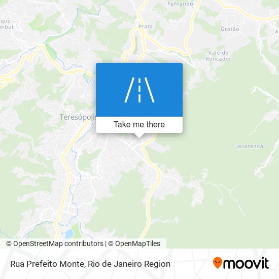 Mapa Rua Prefeito Monte