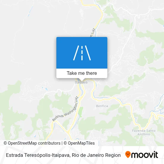 Estrada Teresópolis-Itaipava map