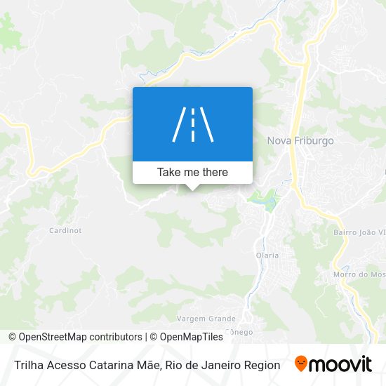 Trilha Acesso Catarina Mãe map