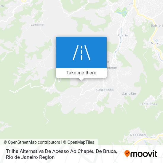 Trilha Alternativa De Acesso Ao Chapéu De Bruxa map