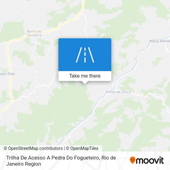 Trilha De Acesso A Pedra Do Fogueteiro map
