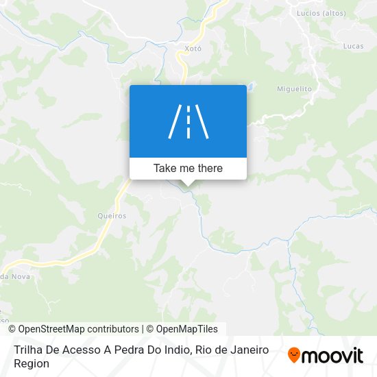 Trilha De Acesso A Pedra Do Indio map