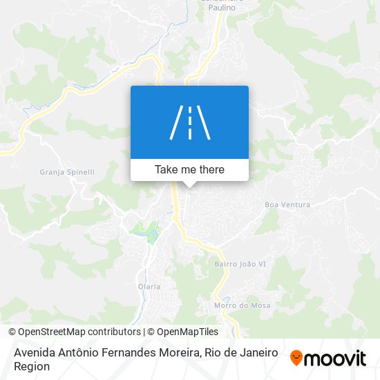 Mapa Avenida Antônio Fernandes Moreira