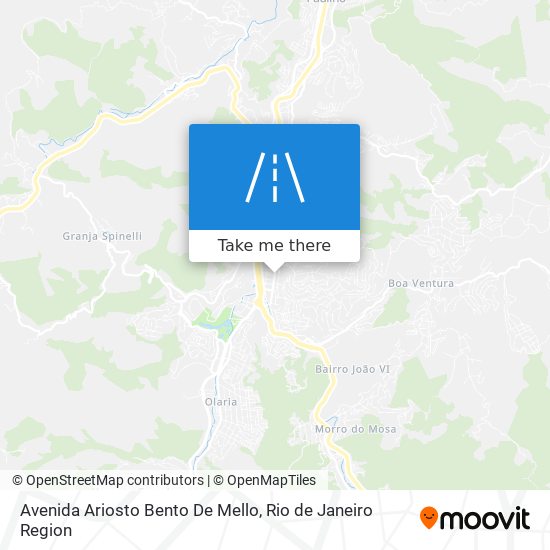 Mapa Avenida Ariosto Bento De Mello
