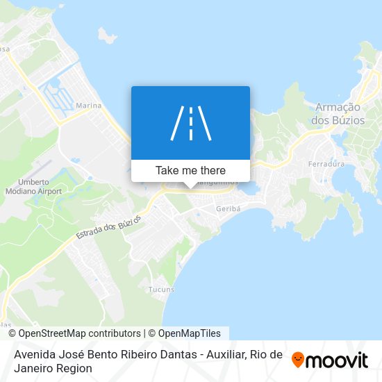 Avenida José Bento Ribeiro Dantas - Auxiliar map