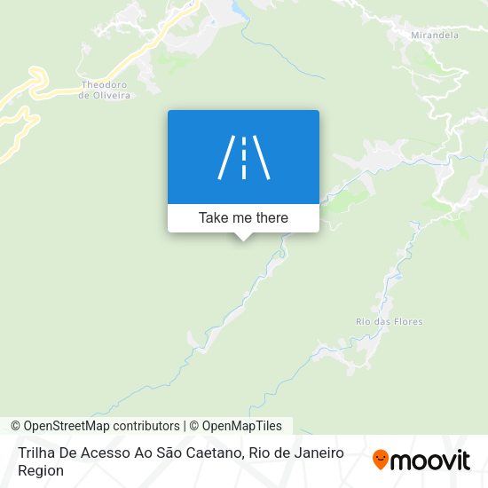 Trilha De Acesso Ao São Caetano map