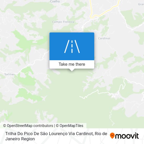 Trilha Do Pico De São Lourenço Via Cardinot map